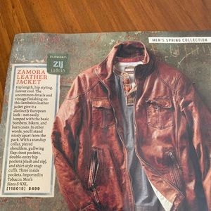 Carbon2Cobalt Men’s leather distressed jacket